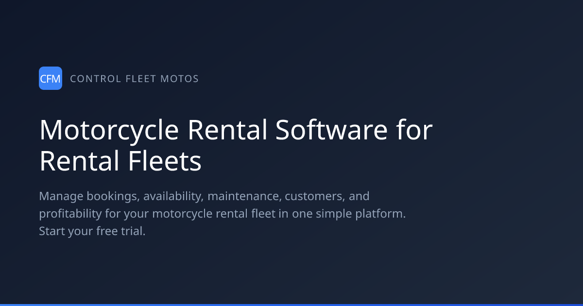 Motorcycle Rental Software for Rental Fleets | FleetMoto